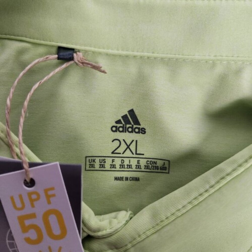 adidas Ultimate 365 Shirt Men 2XL Lime Yellow UPF 50 Short Sleeve HA6222‎ NWT - Picture 5 of 10